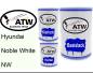 Preview: Hyundai, Noble White, NW: 500ml Lackdose + 500ml Klarlack + 250ml Härter - Set, von ATW Autoteile West.